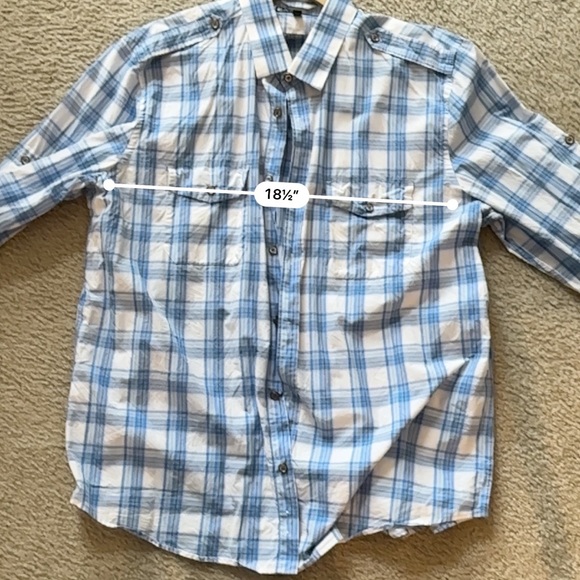 Express Modern Fit Plaid Shirt Size XL - Picture 5 of 7